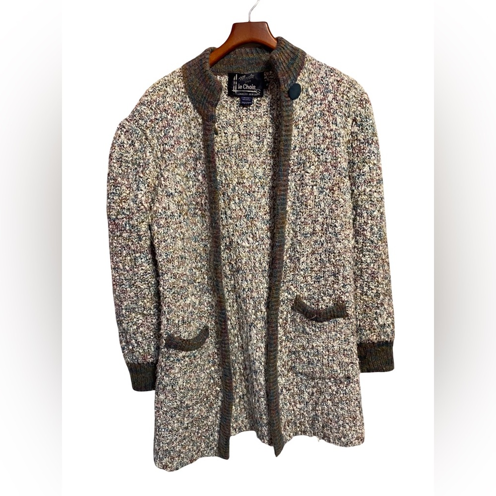 Vintage Monto Por Le Chois Women’s Small Speckled Cardigan Sweater‎ Jacket